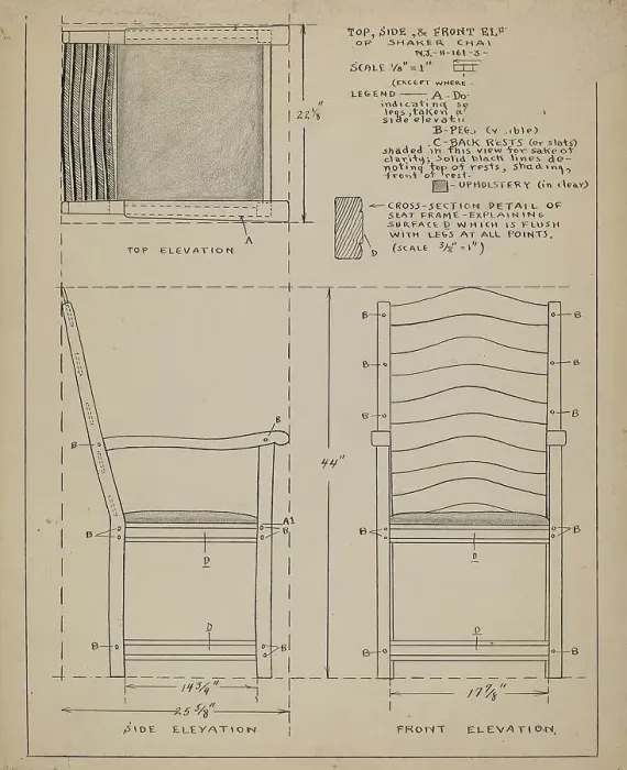 Framed Print : Chair, 1935 / 1942. Creator: Francis Law Durand Framed Print : Chair, 1935 / 1942. Creator: Francis Law Durand