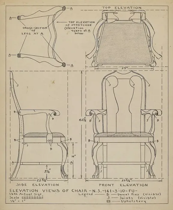 Framed Print : Chair, 1935 / 1942. Creator: Francis Law Durand Framed Print : Chair, 1935 / 1942. Creator: Francis Law Durand