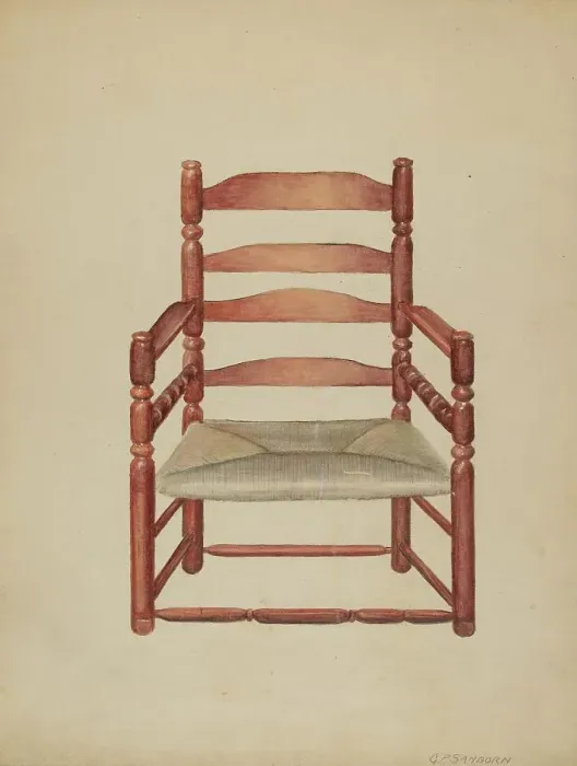 Framed Print : Chair, 1935 / 1942. Creator: Gordon Sanborn Framed Print : Chair, 1935 / 1942. Creator: Gordon Sanborn