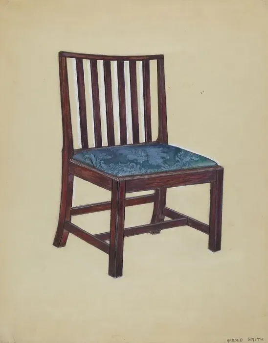 Framed Print : Chair, 1935 / 1942. Creator: Harold Smith Framed Print : Chair, 1935 / 1942. Creator: Harold Smith