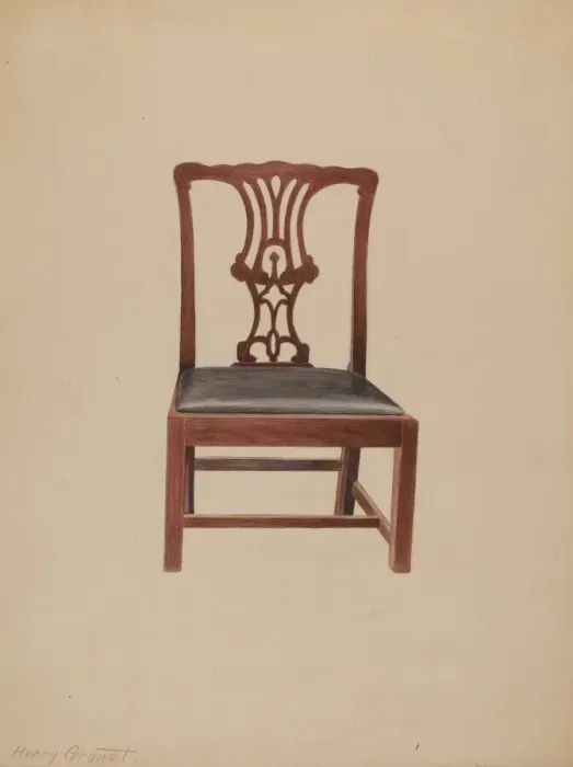 Framed Print : Chair, 1935 / 1942. Creator: Henry Granet Framed Print : Chair, 1935 / 1942. Creator: Henry Granet
