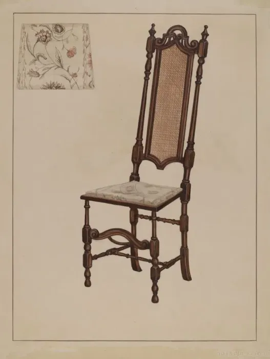 Framed Print : Side Chair, 1935 / 1942. Creator: Nicholas Gorid Framed Print : Side Chair, 1935 / 1942. Creator: Nicholas Gorid