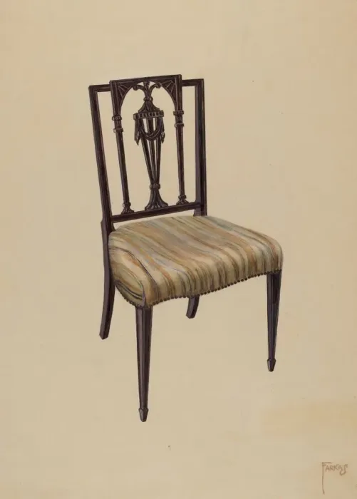Framed Print : Side Chair, 1935 / 1942. Creator: Paul Farkas Framed Print : Side Chair, 1935 / 1942. Creator: Paul Farkas