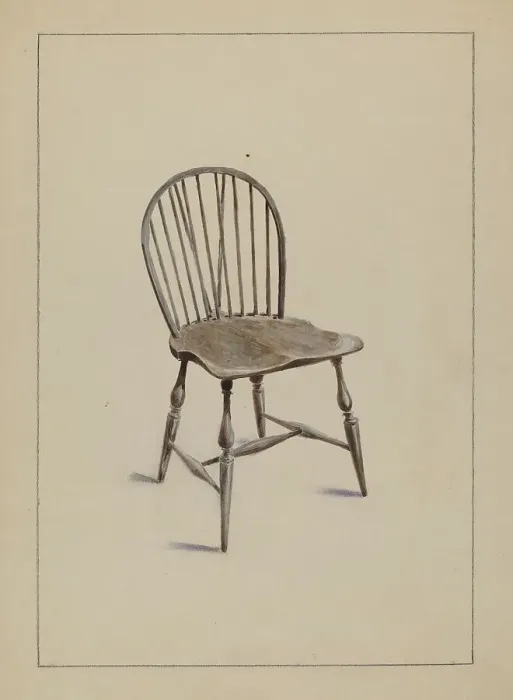 Framed Print : Chair, 1935 / 1942. Creator: Simon Weiss Framed Print : Chair, 1935 / 1942. Creator: Simon Weiss