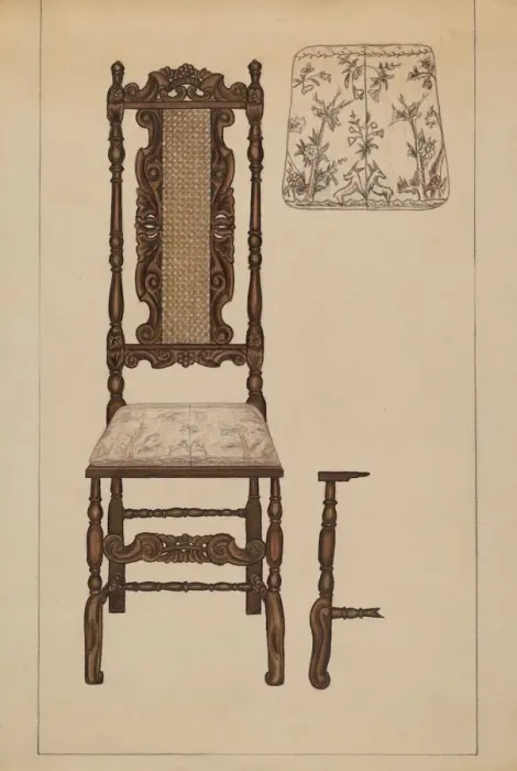 Framed Print : Side Chair, 1935 / 1942. Creator: Unknown Framed Print : Side Chair, 1935 / 1942. Creator: Unknown