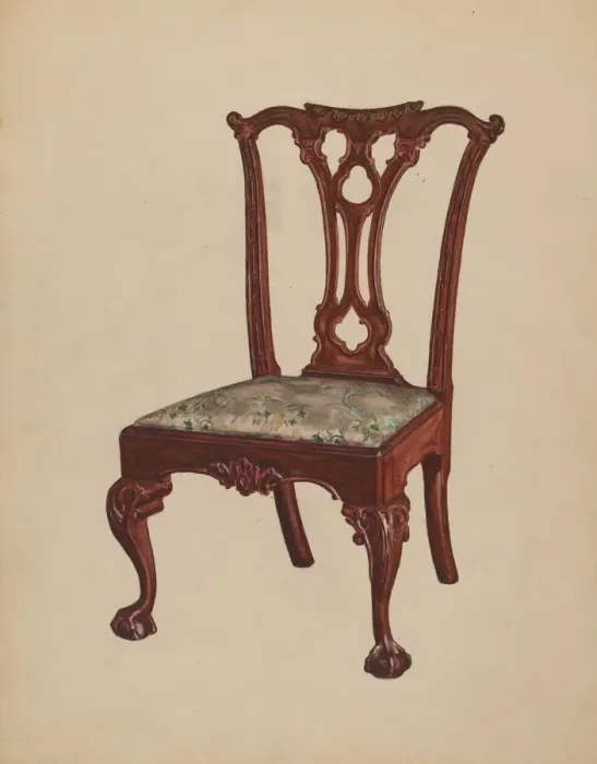 Framed Print : Chair 1935 / 1942. Creator: Unknown Framed Print : Chair 1935 / 1942. Creator: Unknown