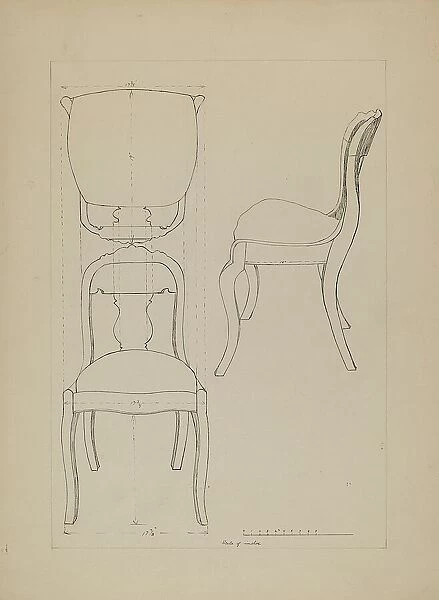 Chair, 1935 / 1942. Creator: Unknown