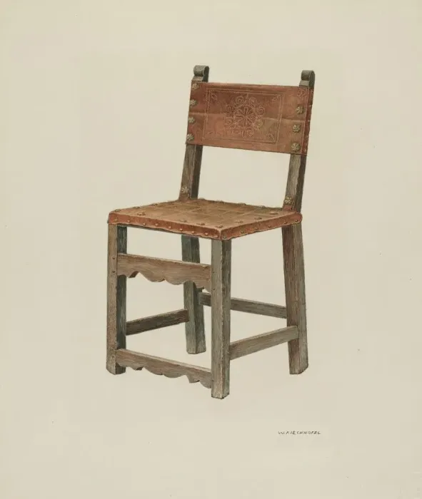 Framed Print : Chair, 1935 / 1942. Creator: William Kieckhofel Framed Print : Chair, 1935 / 1942. Creator: William Kieckhofel
