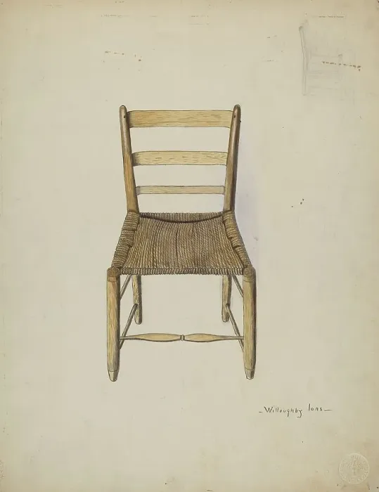 Framed Print : Chair, 1935 / 1942. Creator: Willoughby Ions Framed Print : Chair, 1935 / 1942. Creator: Willoughby Ions
