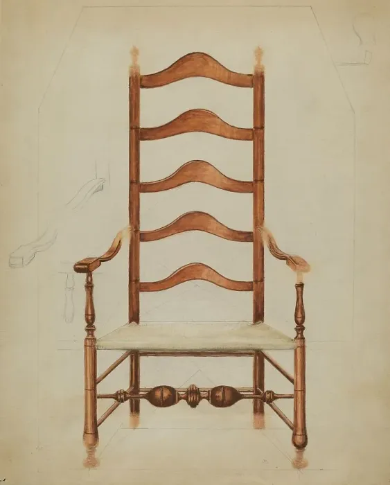 Framed Print : Chair, 1935 / 1942. Creators: Hans Westendorff, Frank Wenger