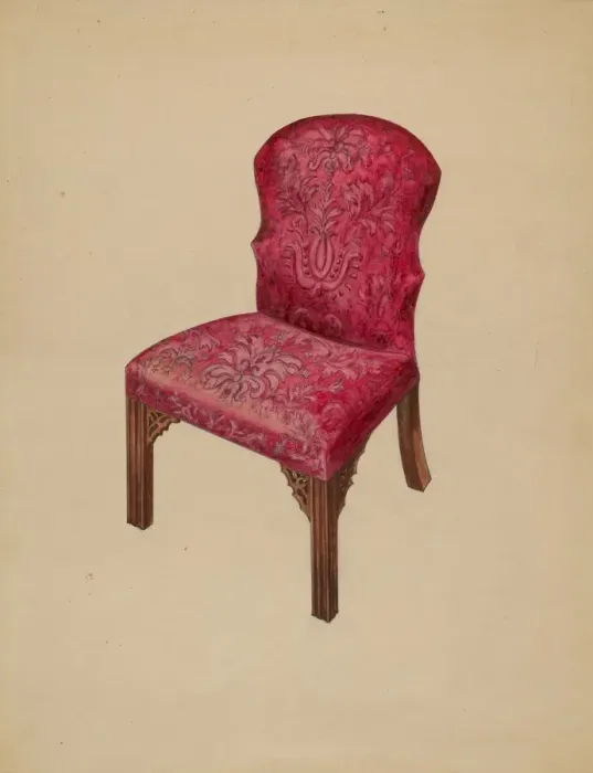 Framed Print : Side Chair, 1936. Creator: Arthur Johnson