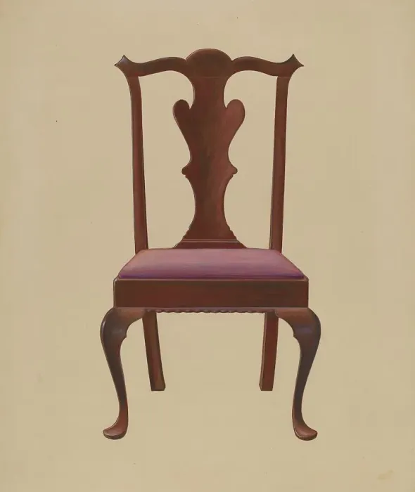 Framed Print : Side Chair, 1936. Creator: Arthur Johnson Framed Print : Side Chair, 1936. Creator: Arthur Johnson