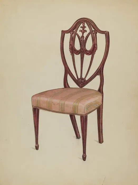 Framed Print : Side Chair, 1936. Creator: Florence Choate Framed Print : Side Chair, 1936. Creator: Florence Choate