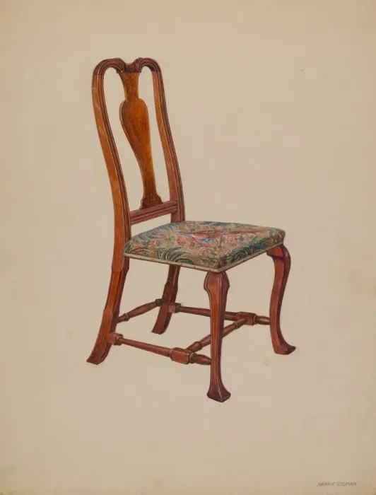 Framed Print : Side Chair, 1936. Creator: Harry Eisman Framed Print : Side Chair, 1936. Creator: Harry Eisman