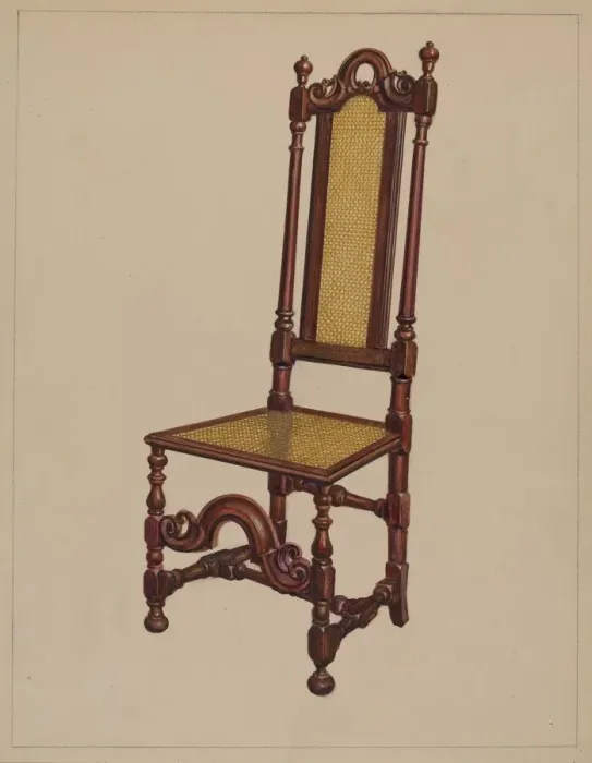 Framed Print : Side Chair, 1936. Creator: Harry Eisman Framed Print : Side Chair, 1936. Creator: Harry Eisman