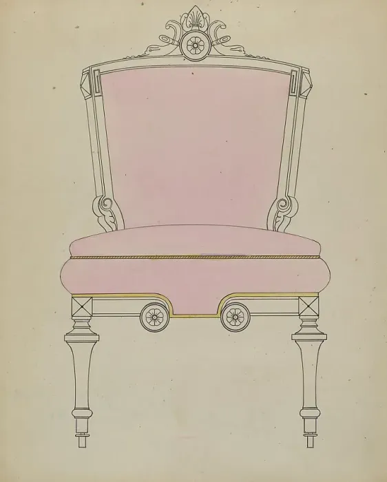 Framed Print : Chair, 1936. Creator: Jack Bochner Framed Print : Chair, 1936. Creator: Jack Bochner
