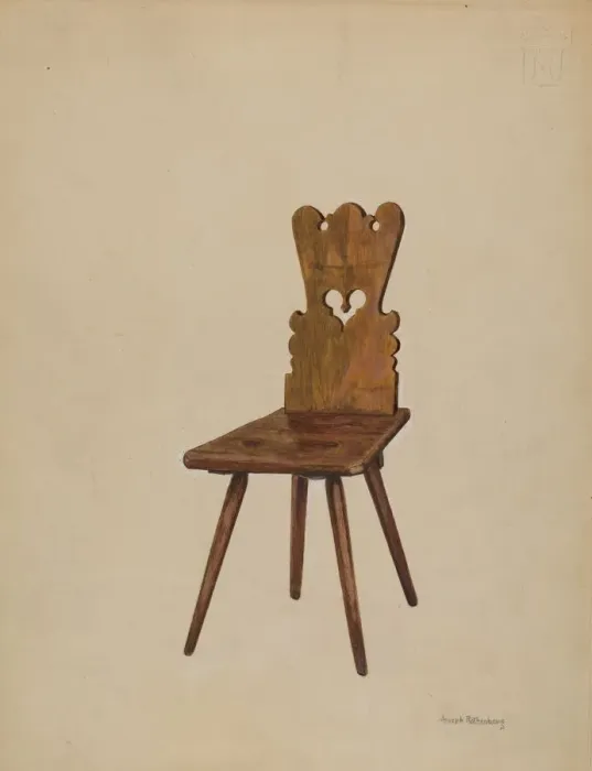 Framed Print : Side Chair, 1936. Creator: Joseph Rothenberg Framed Print : Side Chair, 1936. Creator: Joseph Rothenberg