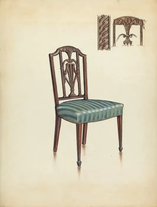 Framed Print : Side Chair, 1936. Creator: M. Rosenshield-von-Paulin Framed Print : Side Chair, 1936. Creator: M. Rosenshield-von-Paulin