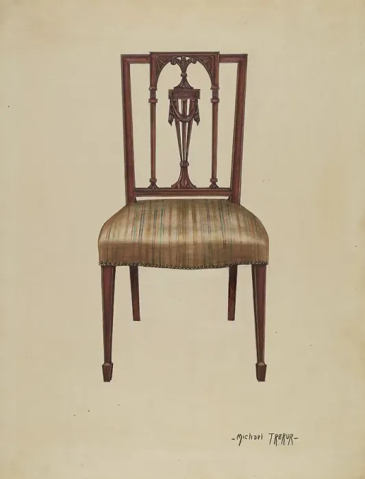 Framed Print : Side Chair, 1936. Creator: Michael Trekur Framed Print : Side Chair, 1936. Creator: Michael Trekur