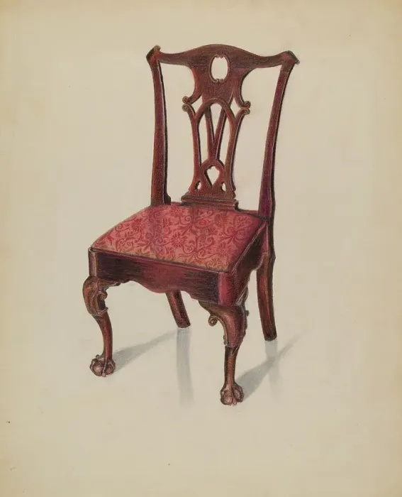 Framed Print : Chair, 1936. Creator: Ruth Bialostosky Framed Print : Chair, 1936. Creator: Ruth Bialostosky