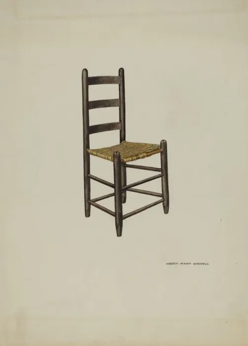 Framed Print : Chair, 1937. Creator: Harry Mann Waddell