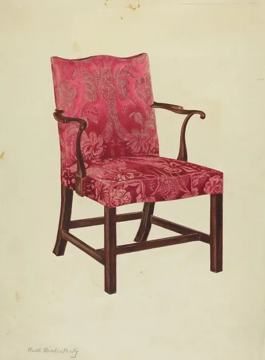 Framed Print : Side Chair, 1937. Creator: Ruth Bialostosky Framed Print : Side Chair, 1937. Creator: Ruth Bialostosky