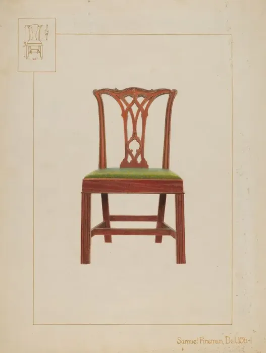 Framed Print : Chair, 1937. Creator: Samuel Fineman Framed Print : Chair, 1937. Creator: Samuel Fineman