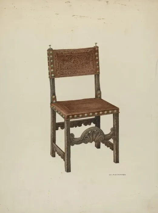Framed Print : Chair, 1941. Creator: William Kieckhofel Framed Print : Chair, 1941. Creator: William Kieckhofel