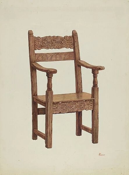 Chair (Arm), 1941. Creator: Hal Blakeley
