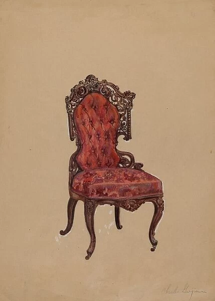 Side Chair, c. 1936. Creator: Charles Garjian