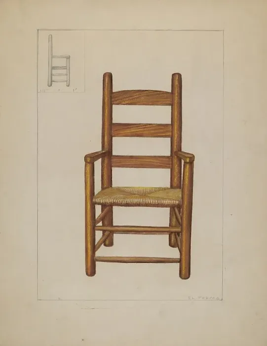 Framed Print : Chair, c. 1936. Creator: Edgar L. Pearce Framed Print : Chair, c. 1936. Creator: Edgar L. Pearce