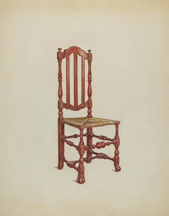 Framed Print : Side Chair, c. 1936. Creator: Florence Choate
