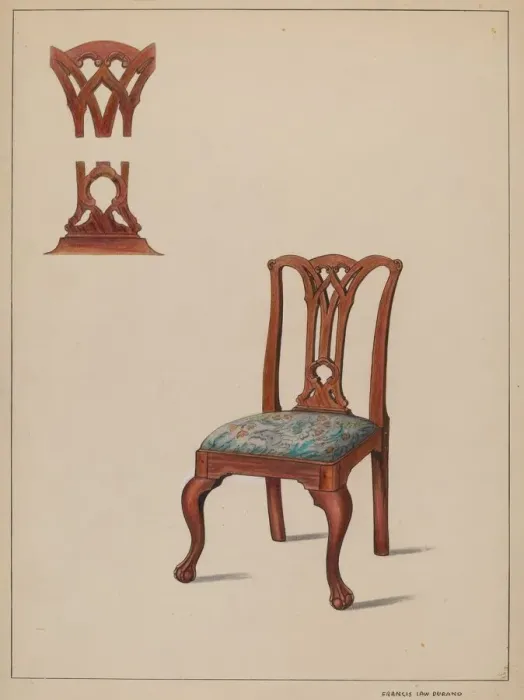 Framed Print : Chair, c. 1936. Creator: Francis Law Durand Framed Print : Chair, c. 1936. Creator: Francis Law Durand