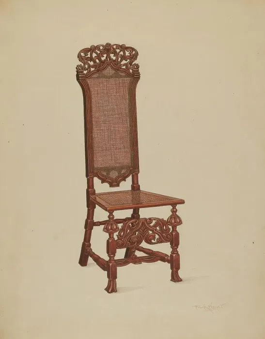 Framed Print : Side Chair, c. 1936. Creator: Frank Wenger Framed Print : Side Chair, c. 1936. Creator: Frank Wenger