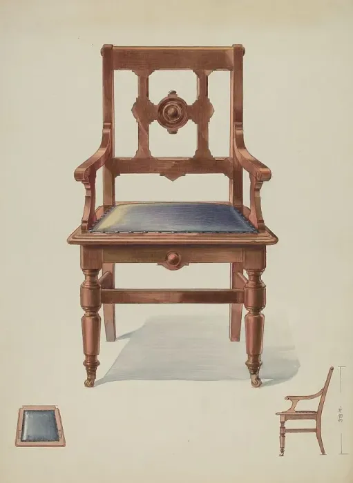 Framed Print : Chair, c. 1936. Creator: George Kirschner Framed Print : Chair, c. 1936. Creator: George Kirschner