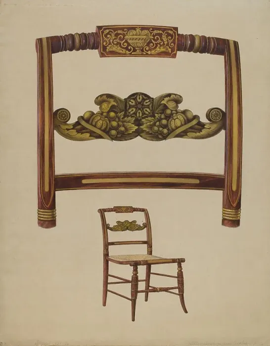 Framed Print : Chair, c. 1936. Creator: Howard Weld Framed Print : Chair, c. 1936. Creator: Howard Weld