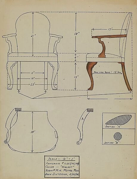 Chair, c. 1936. Creator: John Dieterich