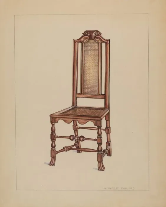 Framed Print : Side Chair, c. 1936. Creator: Lawrence Phillips Framed Print : Side Chair, c. 1936. Creator: Lawrence Phillips