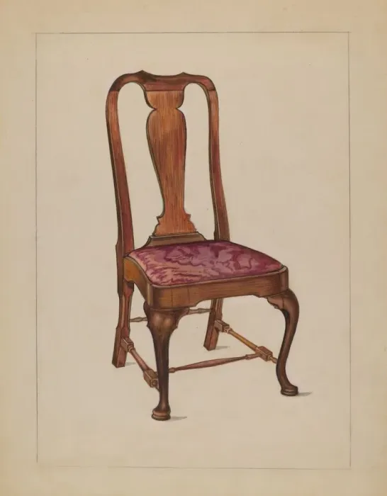 Framed Print : Side Chair, c. 1936. Creator: Lawrence Phillips Framed Print : Side Chair, c. 1936. Creator: Lawrence Phillips