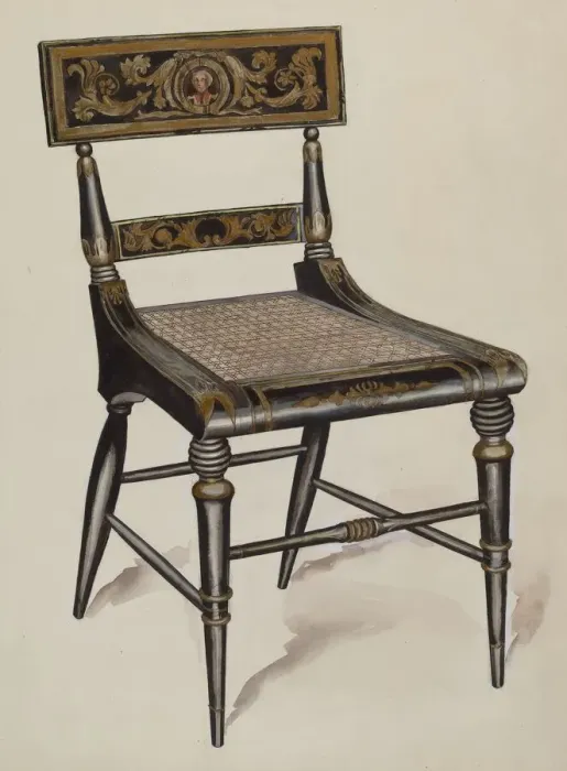 Framed Print : Chair, c. 1936. Creator: Lillian Causey Framed Print : Chair, c. 1936. Creator: Lillian Causey