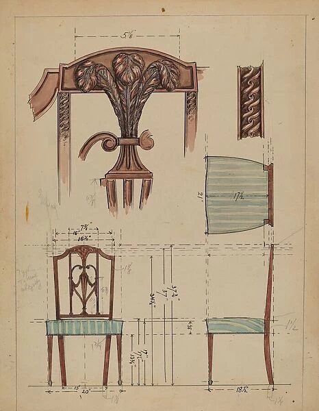 Side Chair, c. 1936. Creator: M. Rosenshield-von-Paulin