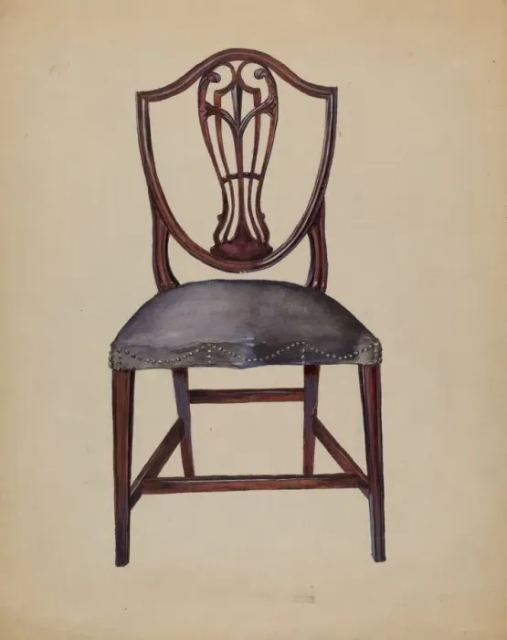 Framed Print : Chair, c. 1936. Creator: Mina Lowry Framed Print : Chair, c. 1936. Creator: Mina Lowry