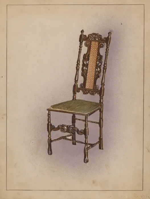 Framed Print : Side Chair, c. 1936. Creator: Nicholas Gorid Framed Print : Side Chair, c. 1936. Creator: Nicholas Gorid