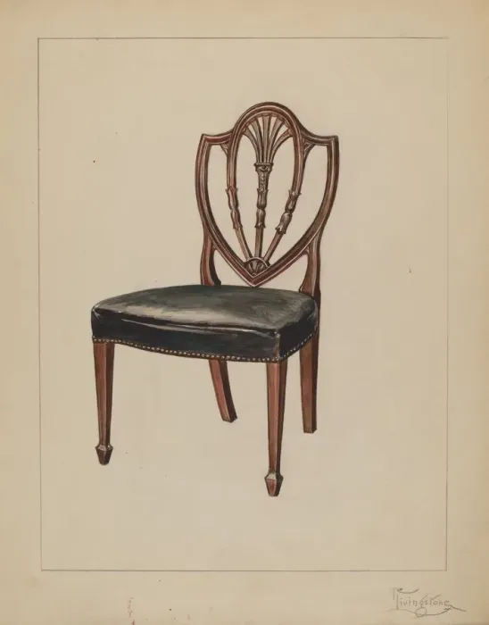 Framed Print : Side Chair, c. 1936. Creator: Rolland Livingstone Framed Print : Side Chair, c. 1936. Creator: Rolland Livingstone