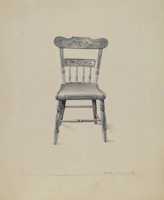 Framed Print : Chair, c. 1936. Creator: Walter W. Jennings Framed Print : Chair, c. 1936. Creator: Walter W. Jennings