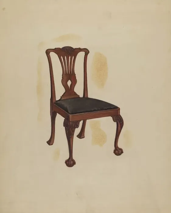 Framed Print : Side Chair, c. 1937. Creator: Ernest Busenbark Framed Print : Side Chair, c. 1937. Creator: Ernest Busenbark