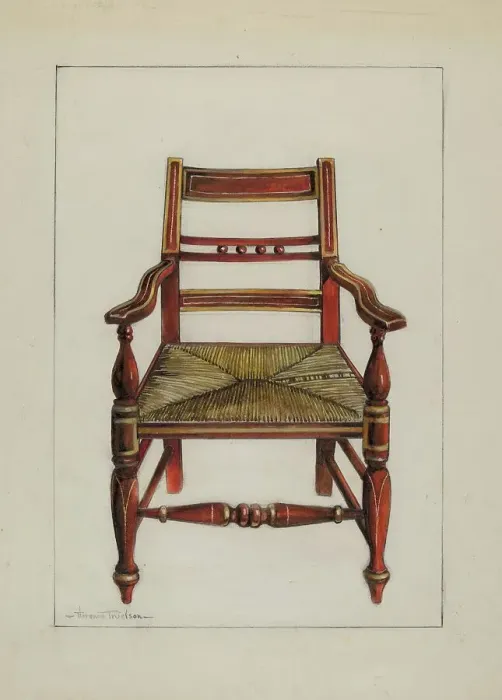 Framed Print : Chair, c. 1937. Creator: Florence Truelson Framed Print : Chair, c. 1937. Creator: Florence Truelson