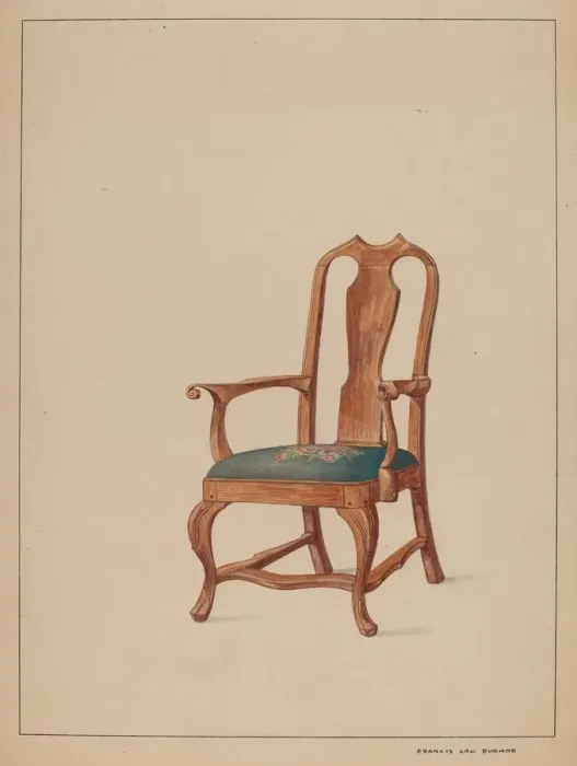 Framed Print : Chair, c. 1937. Creator: Francis Law Durand Framed Print : Chair, c. 1937. Creator: Francis Law Durand