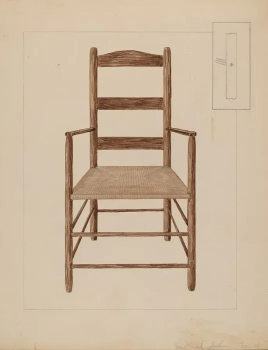 Framed Print : Chair, c. 1937. Creator: Frederick Jackson Framed Print : Chair, c. 1937. Creator: Frederick Jackson