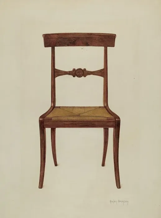 Framed Print : Chair, c. 1937. Creator: Helen Bronson Framed Print : Chair, c. 1937. Creator: Helen Bronson